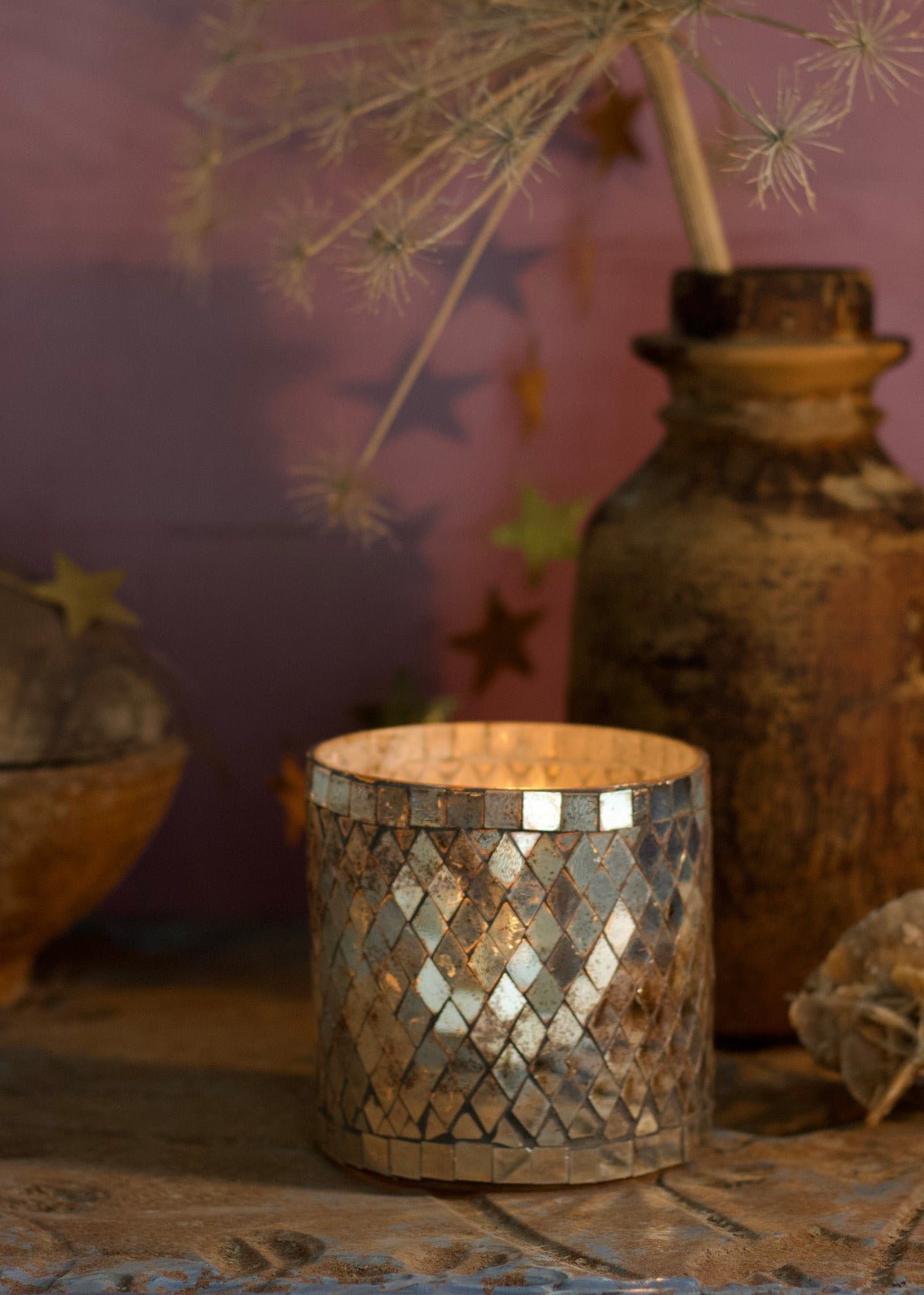 Tealight Mosaic Antique