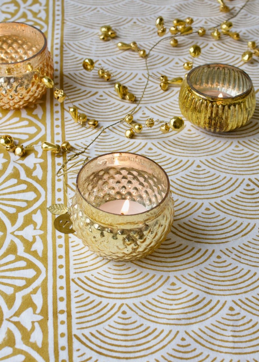 Tealightholder gold-silver