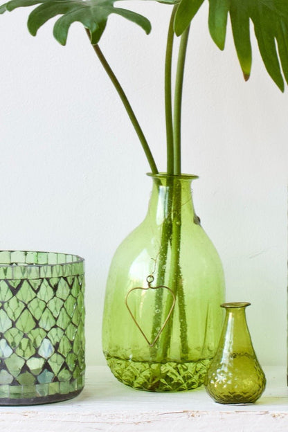 Tealightholder green mosaic