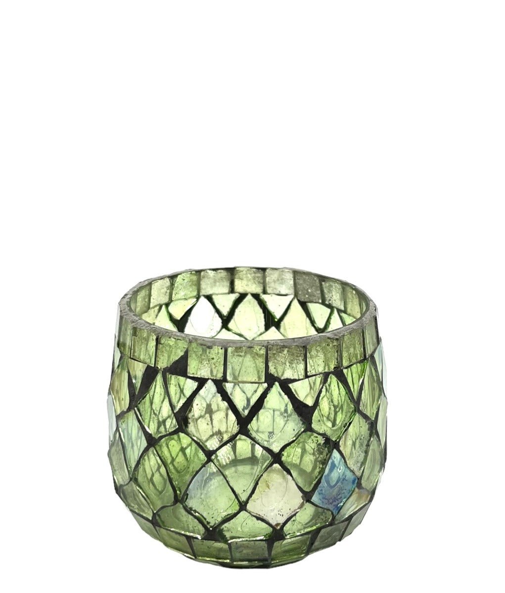 Tealightholder mosaic green