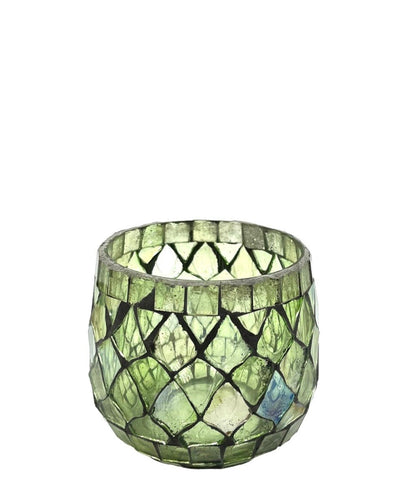 Tealightholder mosaic green