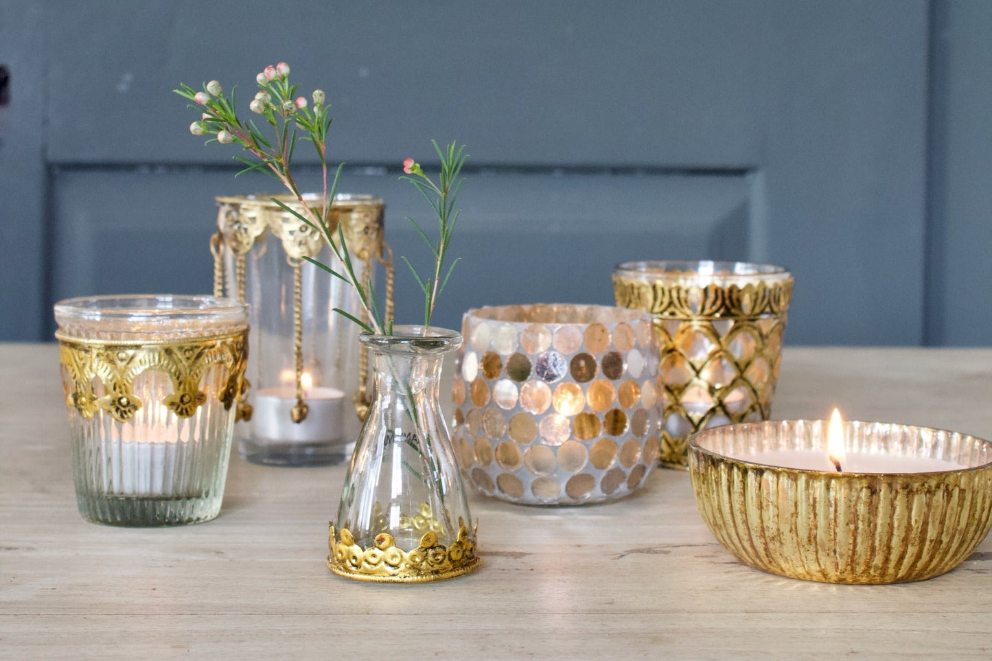 Tealightholder transparent glass