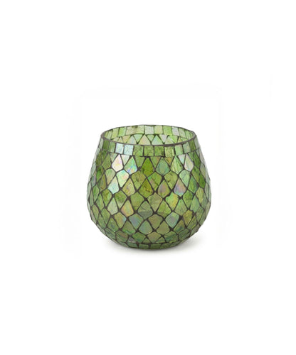 Vase grünes Glasmosaik