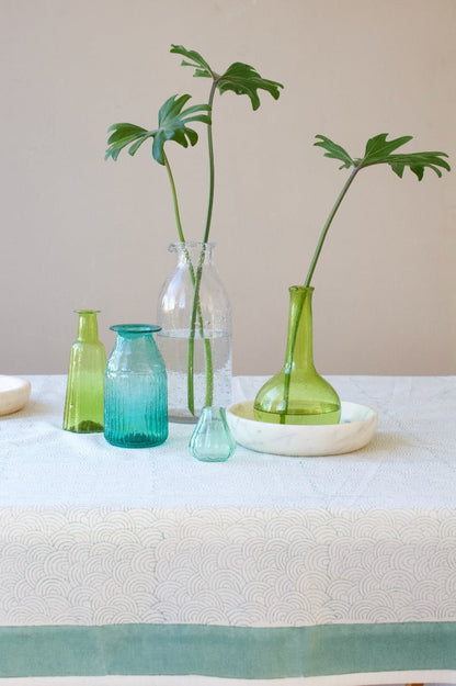 Vase green recycled glass