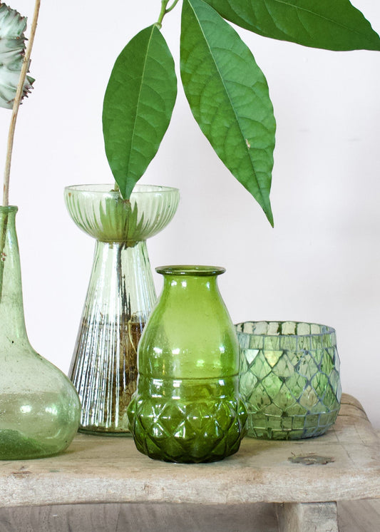 Vase grünes Recyclingglas