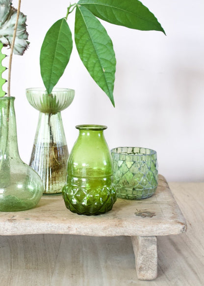Vaas groen gerecycled glas