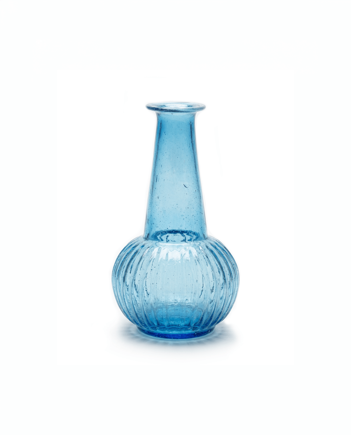 Vaasje lichtblauw glas