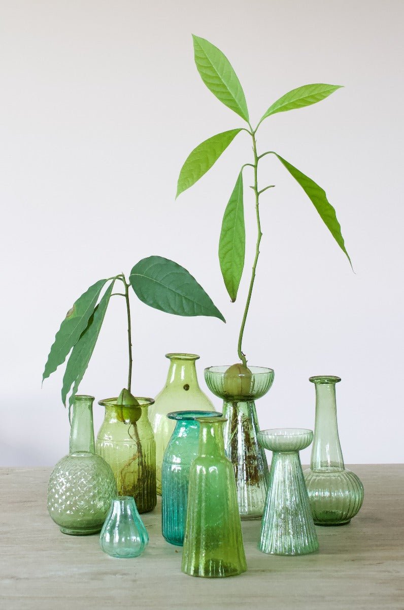 Vase light green recycled glass