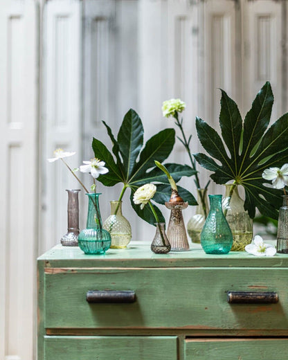 Vase light green recycled glass