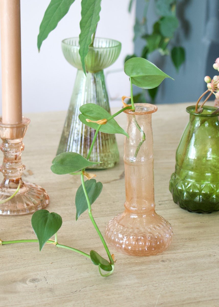 Vase orange recycled glass