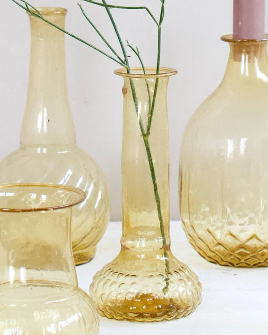 Vase recycled glass gold