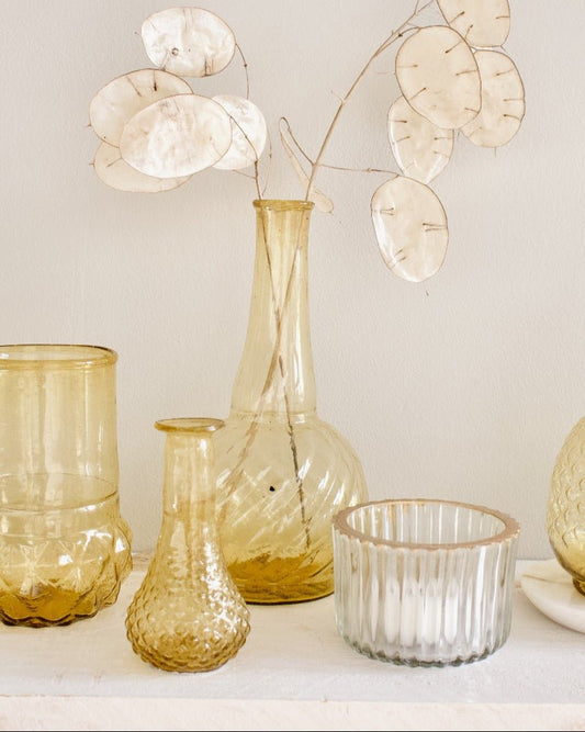Vase recycled glass gold