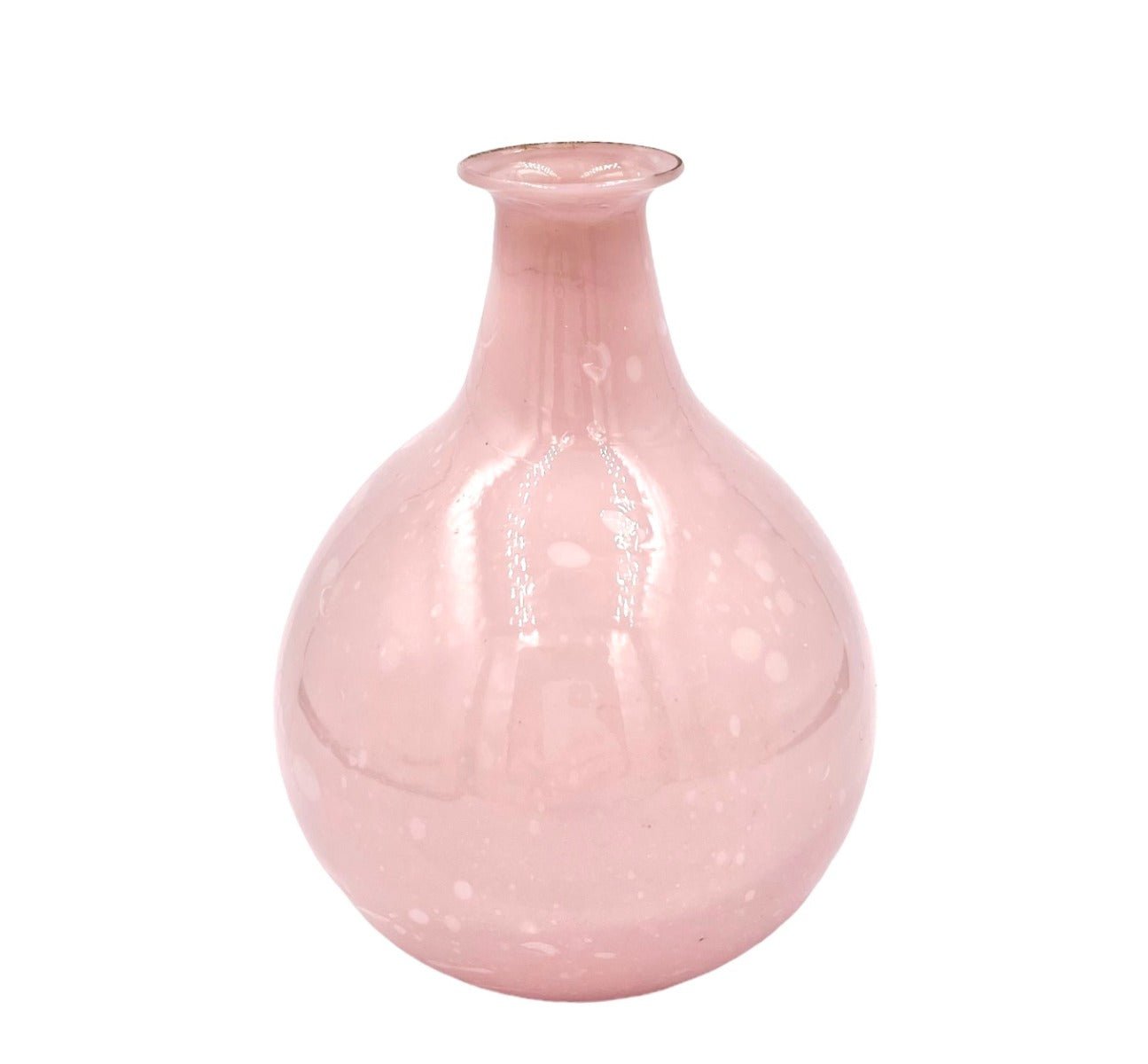 Vase recycled glass opaline pink