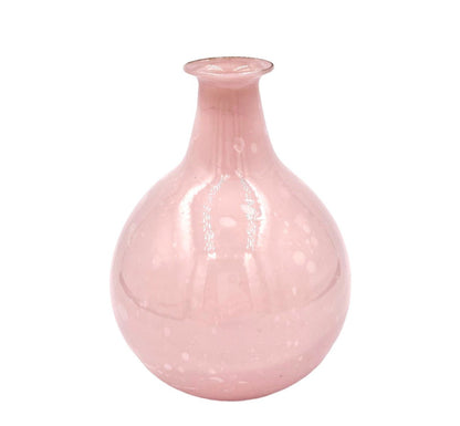 Vase recycled glass opaline pink