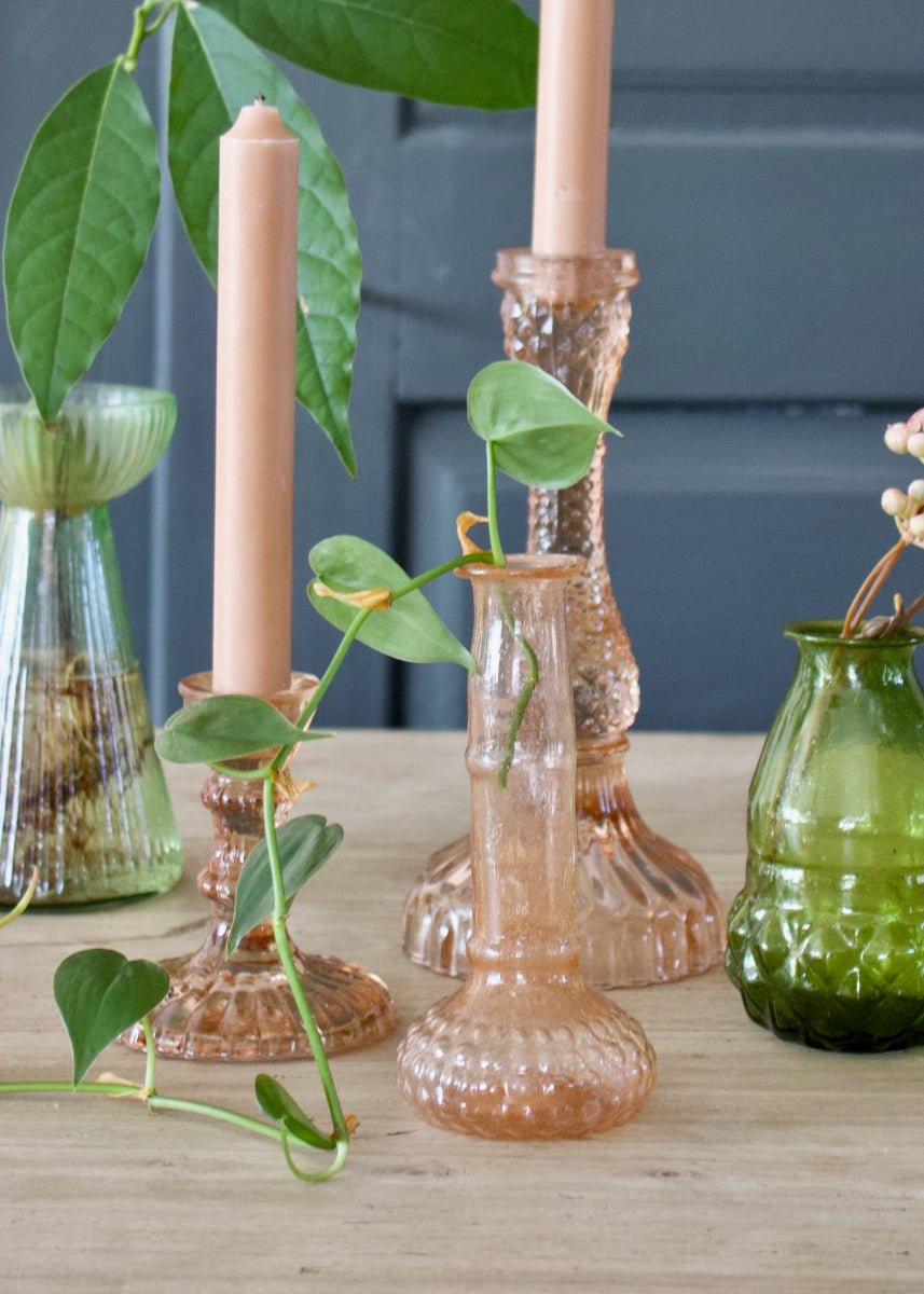 Vase recycled glass orange