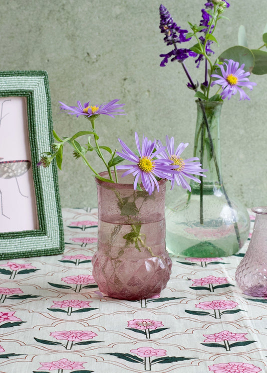 Vase recyceltes lila Glas
