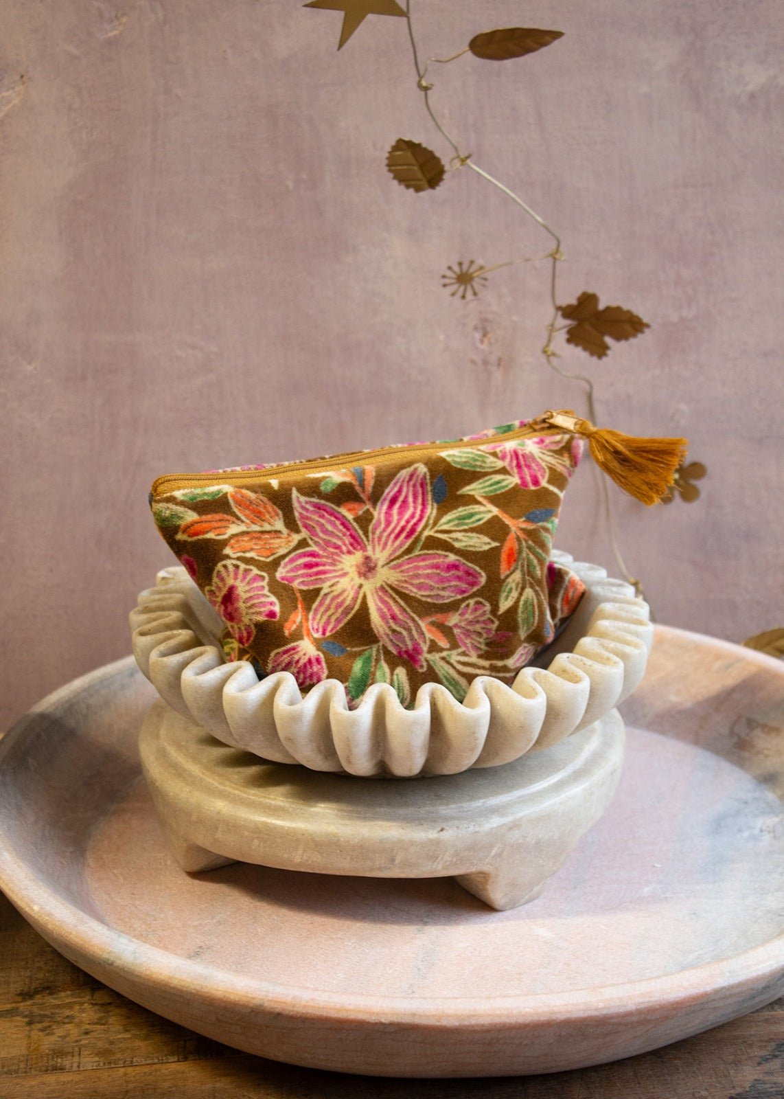 Sac en velours Fleur