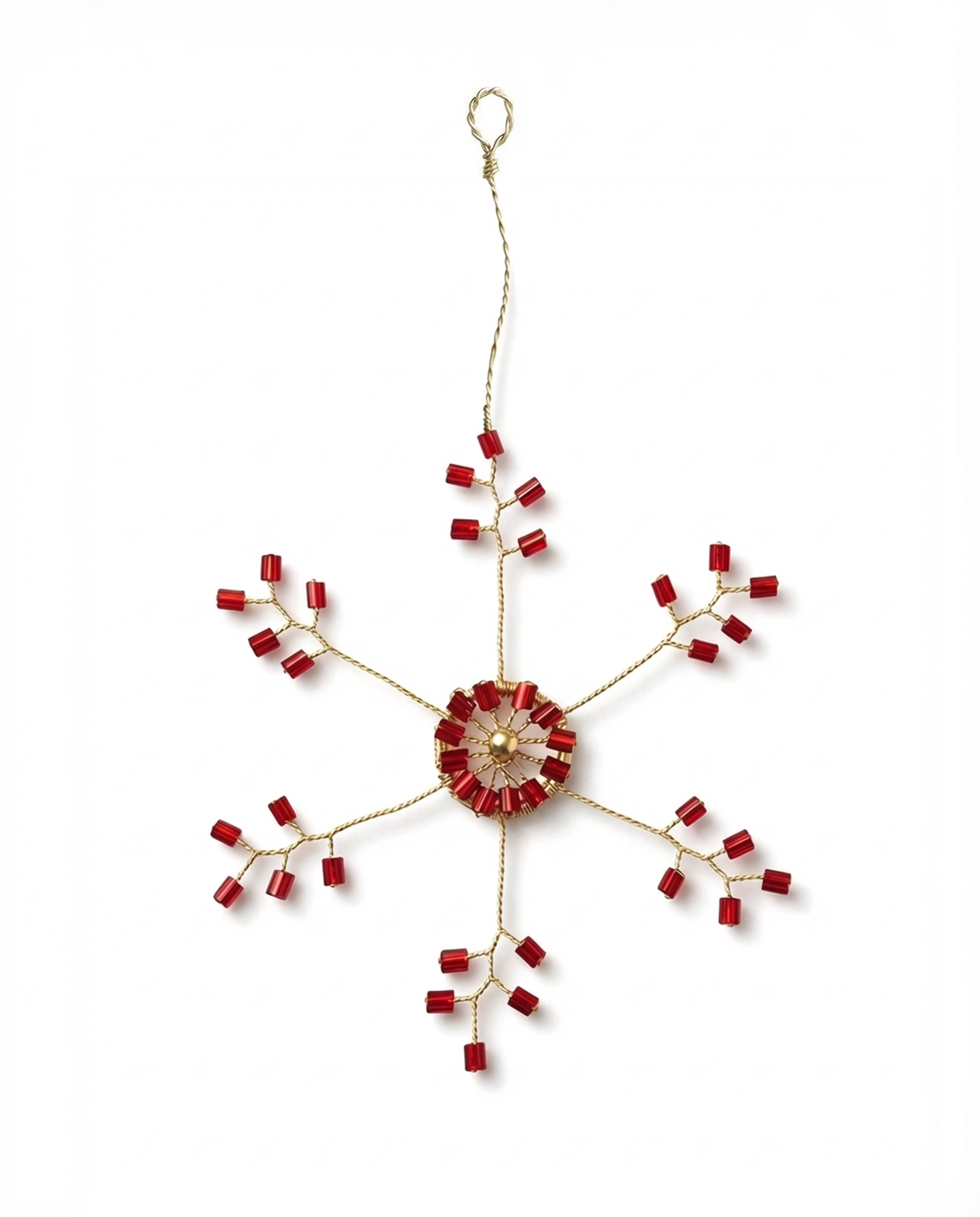 Perlen-Schneeflocken-Ornament