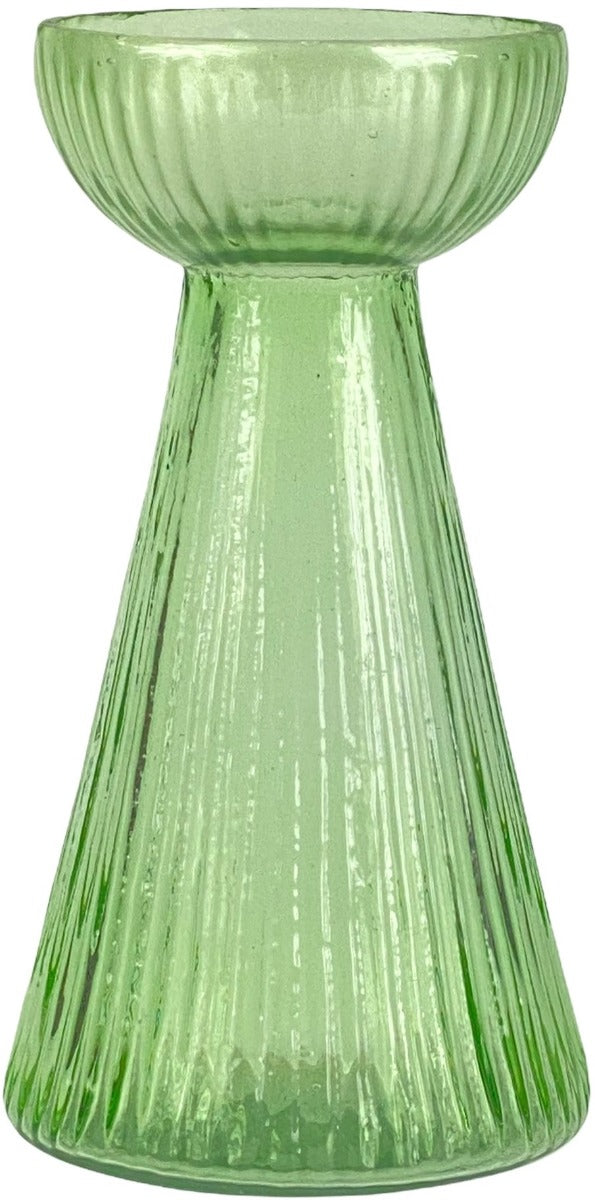 Hyacinth vase green glass