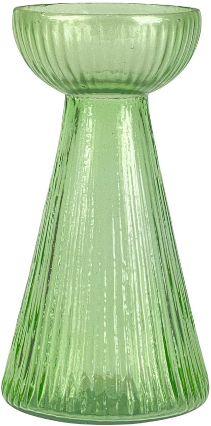 Hyacinth vase green glass