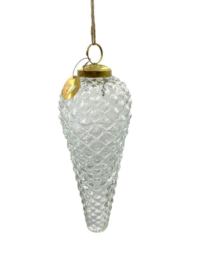 Kerstkegel transparant glas