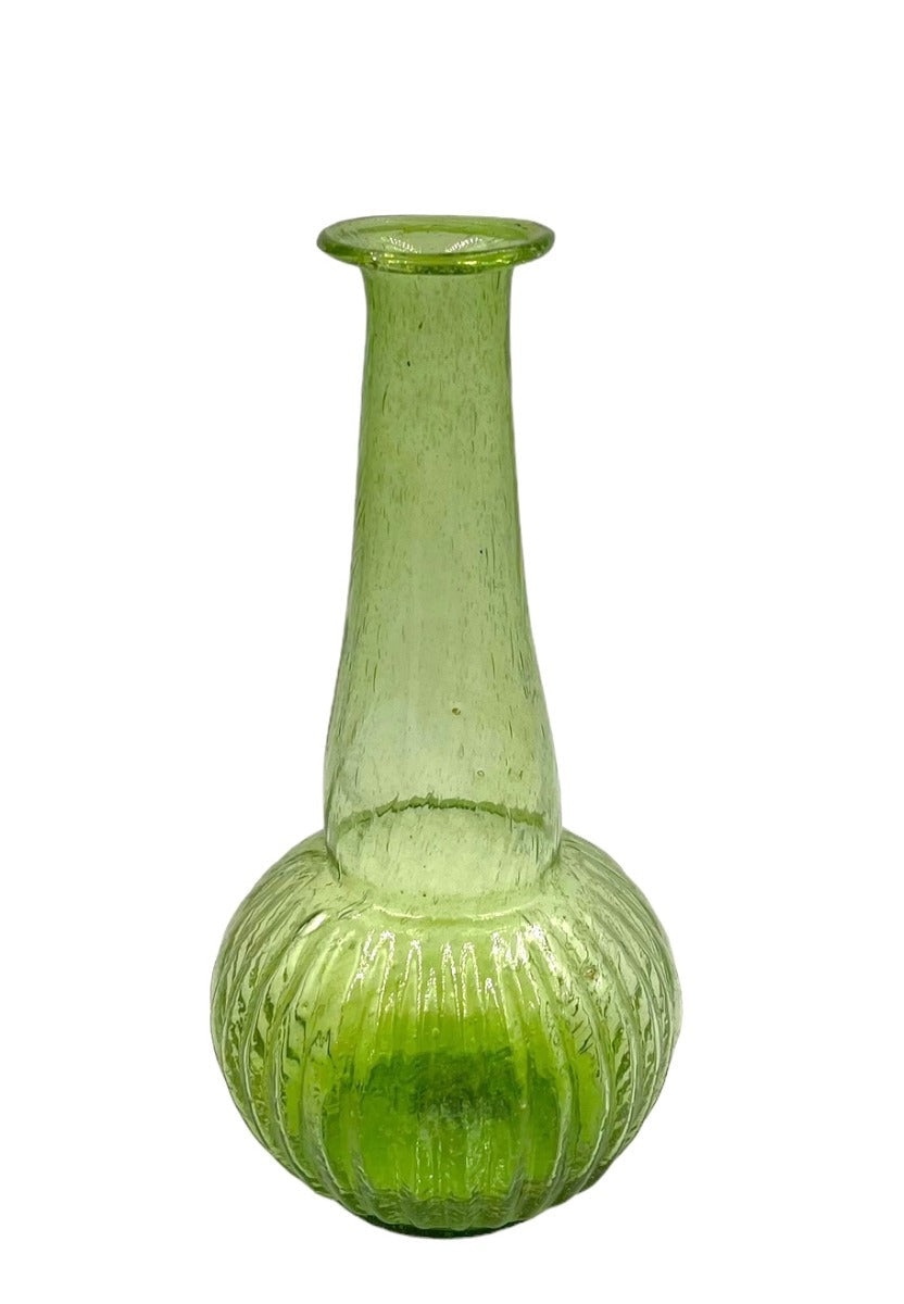 Vase green recycled glass