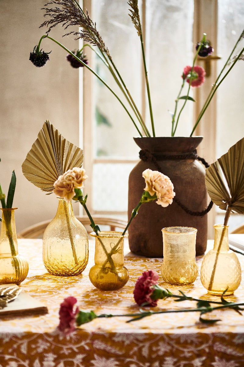 Vase gold recycled glass