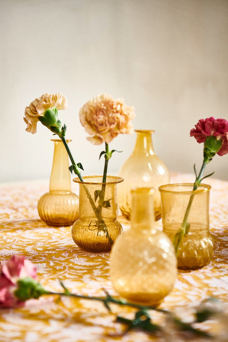 Vase gold recycled glass
