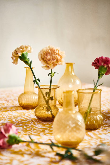 Vase gold recycled glass