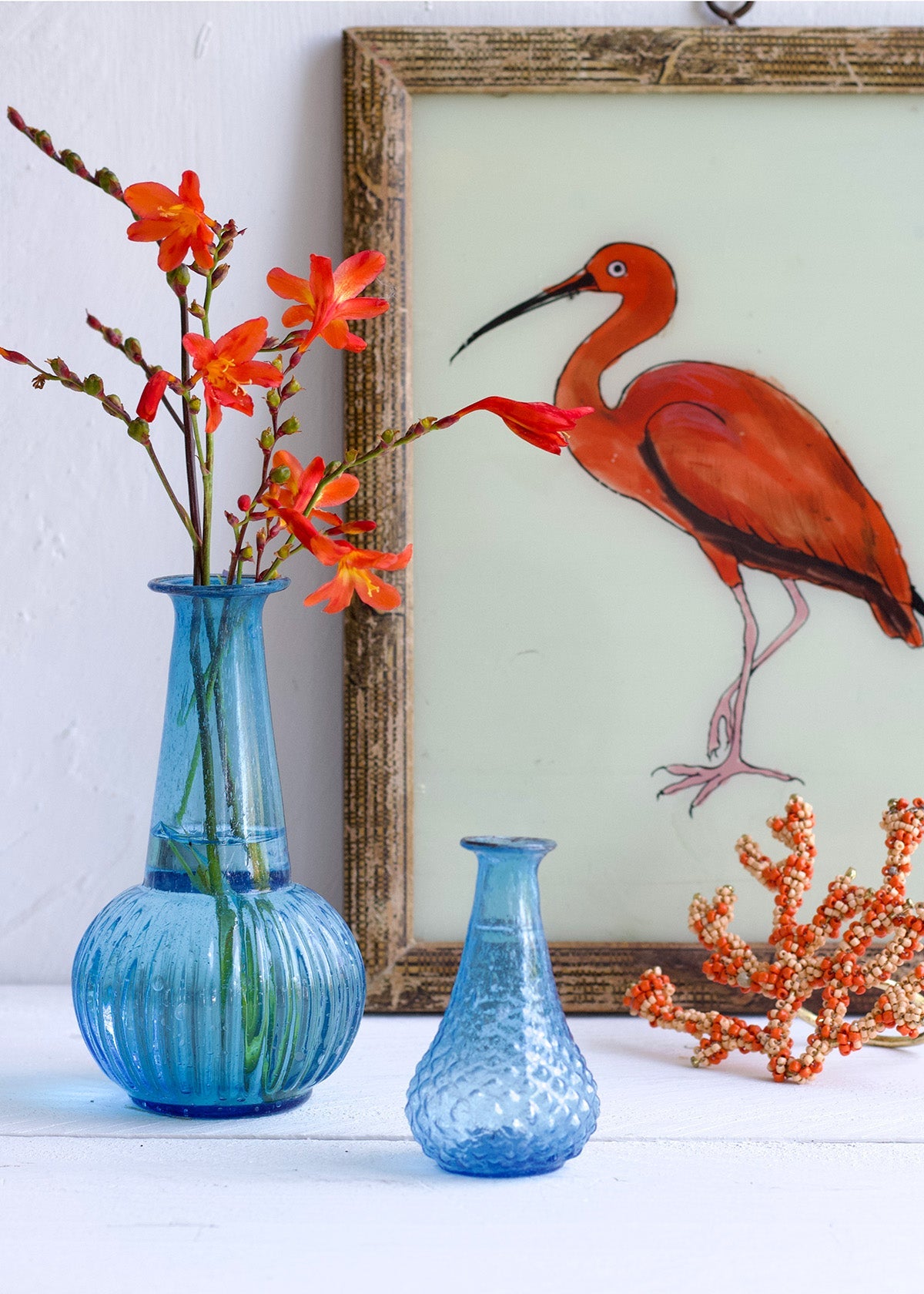 Blaue kleine Vase