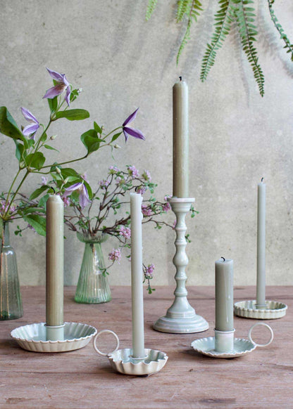 Kerzenhalter Emaille mint