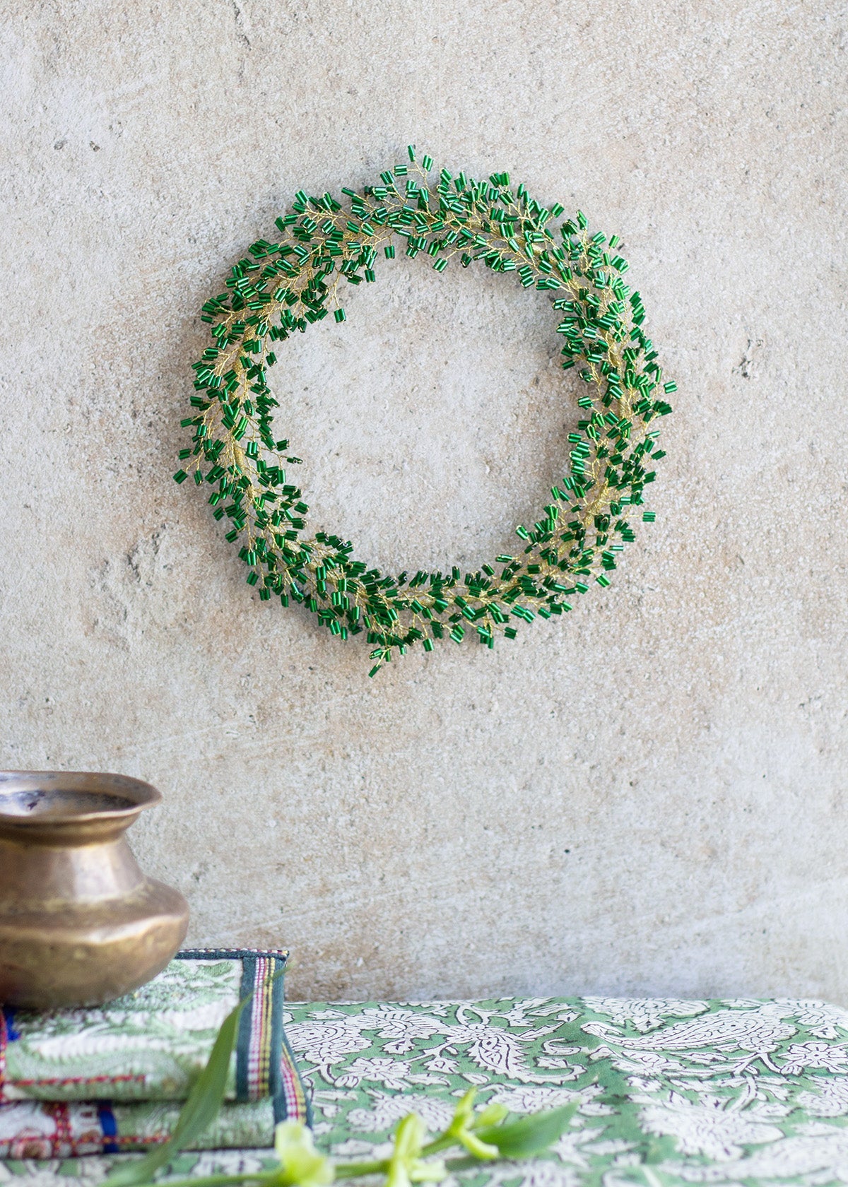 Beaded Christmas Wreath