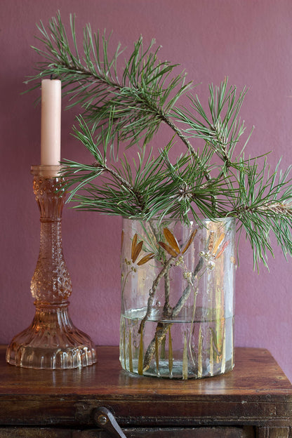 Tealight Holder Pressed Flowers