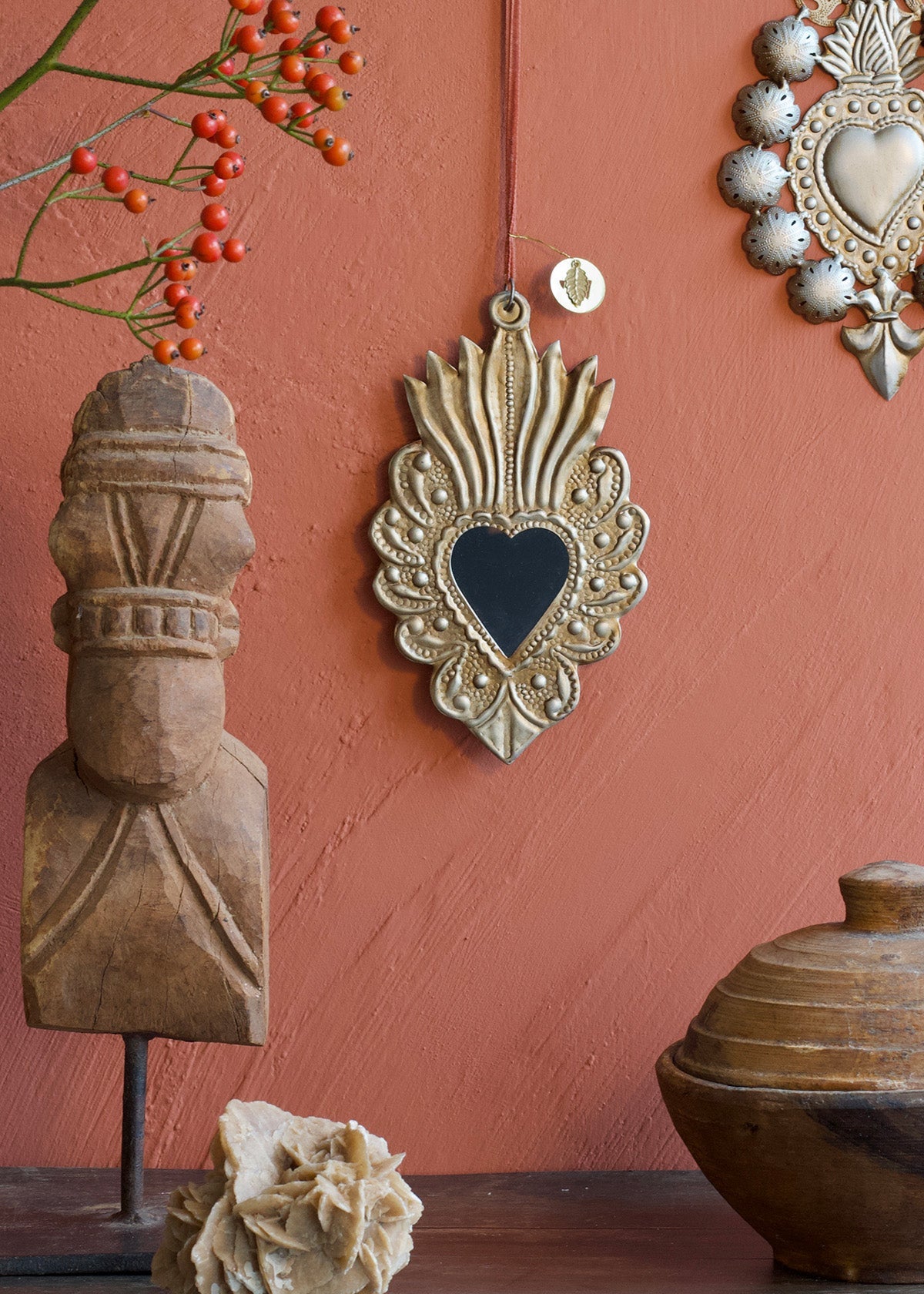 heart mirror silver NAW2505