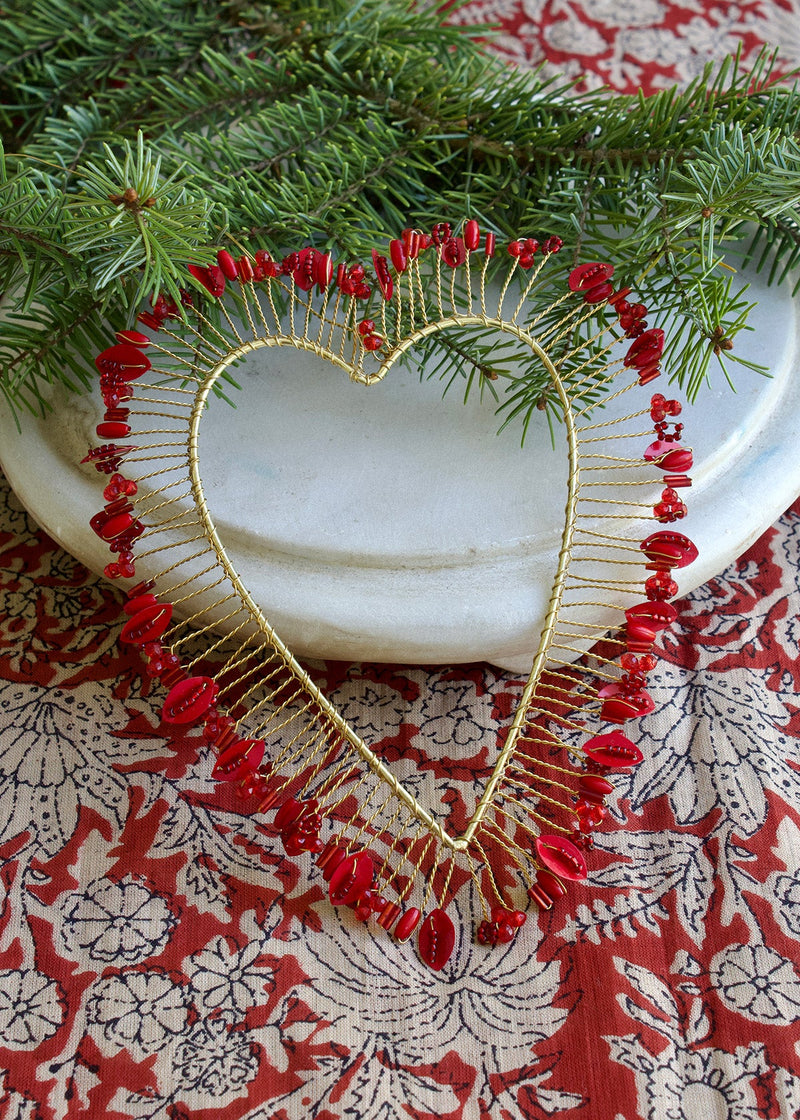 Beaded Heart Ornament