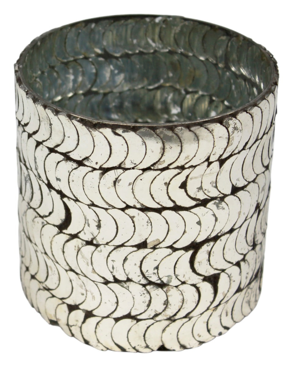 Mosaïque de verre pour bougies chauffe-plat
