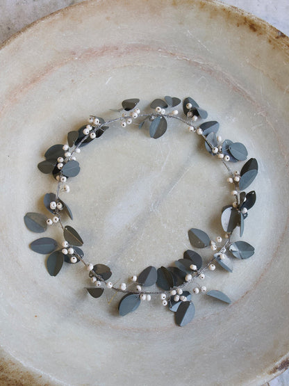 Couronne de zinc baies blanches EW-6207