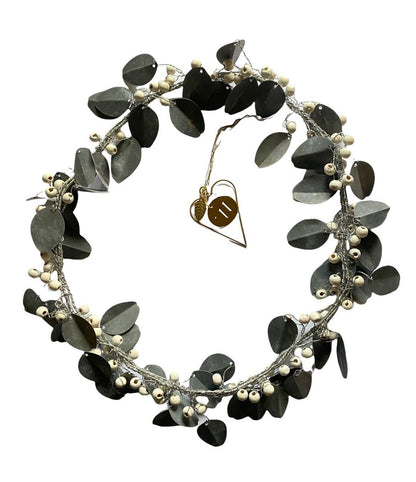 Couronne de zinc baies blanches EW-6207