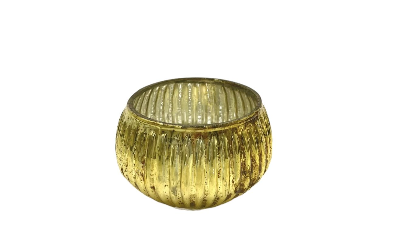 Tealightholder shiny gold